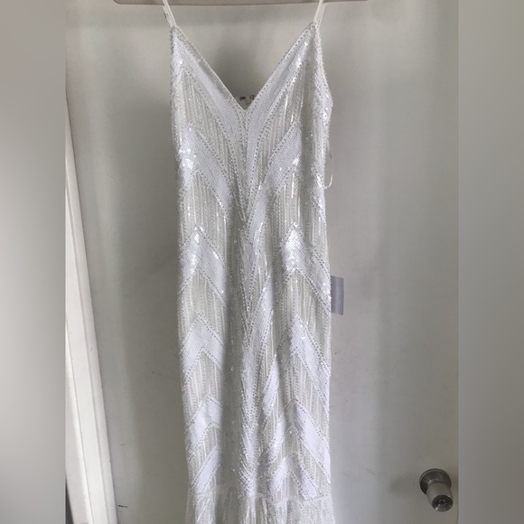Lulu’s White Sequin Mermaid Maxi Dress - Picture 9 of 10